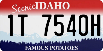 ID license plate 1T7540H