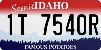 ID license plate 1T7540R