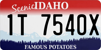 ID license plate 1T7540X