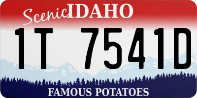 ID license plate 1T7541D