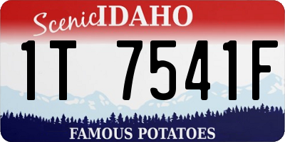 ID license plate 1T7541F