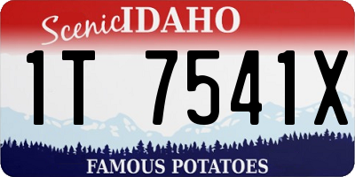 ID license plate 1T7541X