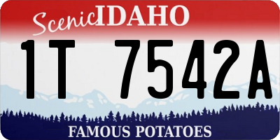 ID license plate 1T7542A