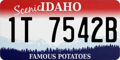 ID license plate 1T7542B