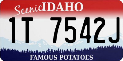 ID license plate 1T7542J