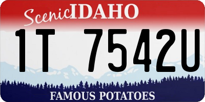 ID license plate 1T7542U