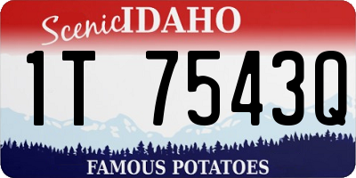 ID license plate 1T7543Q