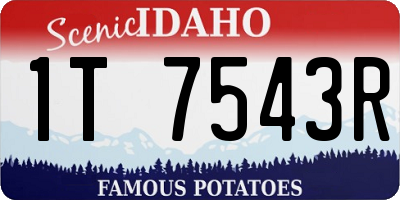 ID license plate 1T7543R