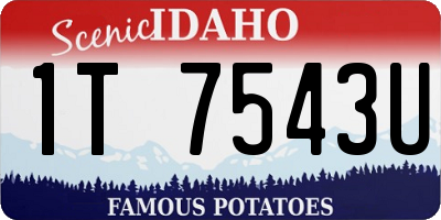 ID license plate 1T7543U