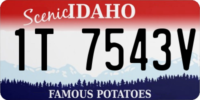 ID license plate 1T7543V