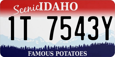 ID license plate 1T7543Y