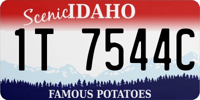 ID license plate 1T7544C