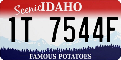 ID license plate 1T7544F