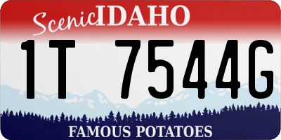 ID license plate 1T7544G