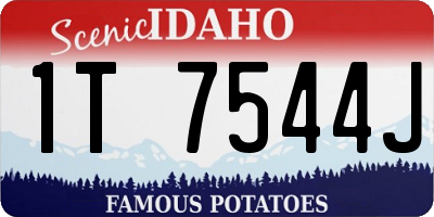 ID license plate 1T7544J