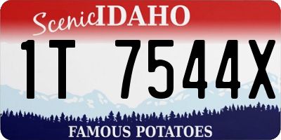 ID license plate 1T7544X