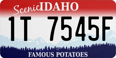 ID license plate 1T7545F