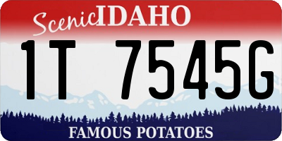 ID license plate 1T7545G