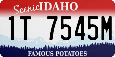 ID license plate 1T7545M