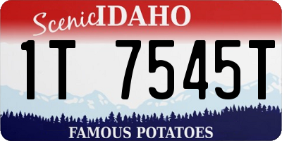 ID license plate 1T7545T