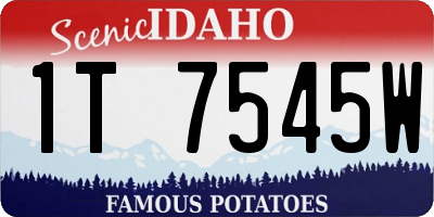 ID license plate 1T7545W