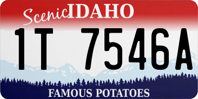 ID license plate 1T7546A