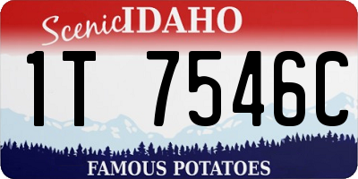 ID license plate 1T7546C