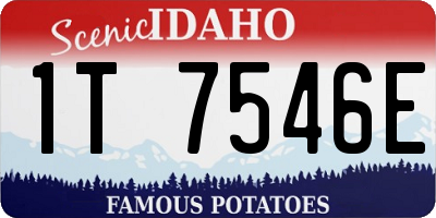ID license plate 1T7546E