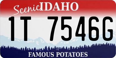 ID license plate 1T7546G