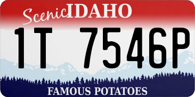 ID license plate 1T7546P