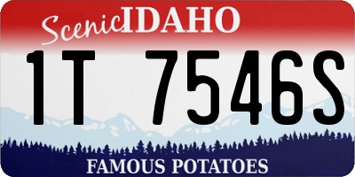 ID license plate 1T7546S
