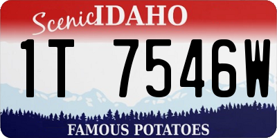 ID license plate 1T7546W