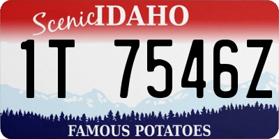 ID license plate 1T7546Z