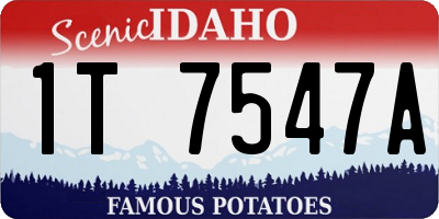 ID license plate 1T7547A