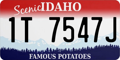 ID license plate 1T7547J