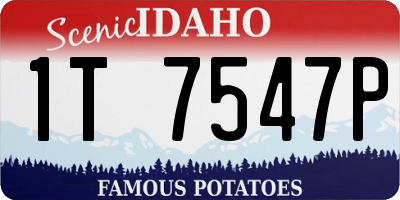 ID license plate 1T7547P