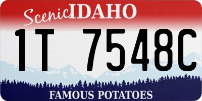 ID license plate 1T7548C