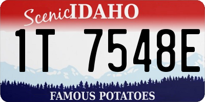 ID license plate 1T7548E