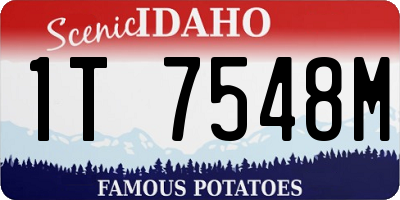 ID license plate 1T7548M