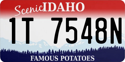 ID license plate 1T7548N