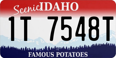 ID license plate 1T7548T
