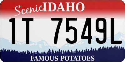 ID license plate 1T7549L