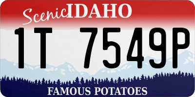 ID license plate 1T7549P