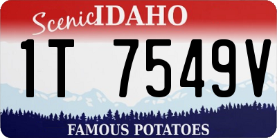 ID license plate 1T7549V