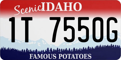 ID license plate 1T7550G