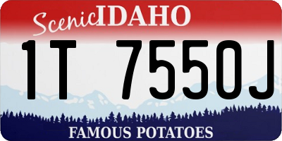 ID license plate 1T7550J