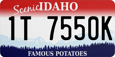 ID license plate 1T7550K