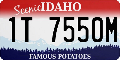 ID license plate 1T7550M