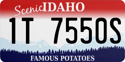 ID license plate 1T7550S