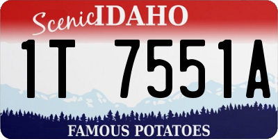 ID license plate 1T7551A
